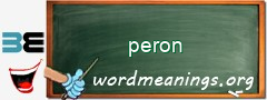 WordMeaning blackboard for peron